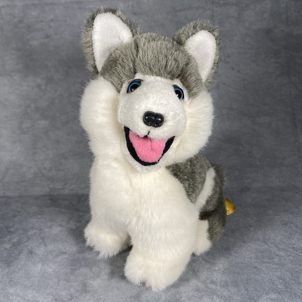 Husky 24k Polar Puff Plushie No 4580 "Luke" Vintage Dog Stuffed Animal